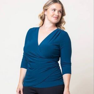 Kiyonna Vibrant Blue Blouse